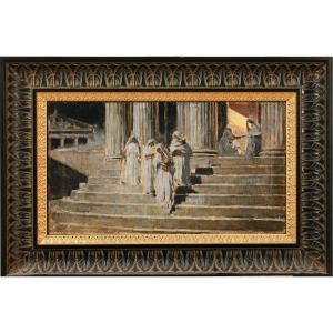SCIUTI Giuseppe 1834-1911,Donne sulla scalinata,Galleria Sarno IT 2024-03-13