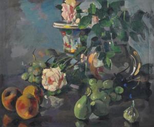 SCOGNAMIGLIO Roberto 1882-1964,Natura morta con fiori e frutta,Vincent Casa d'Aste IT 2024-05-15