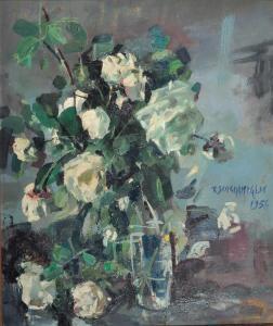 SCOGNAMIGLIO Roberto 1882-1964,Rose bianche,1954,Vincent Casa d'Aste IT 2024-05-15