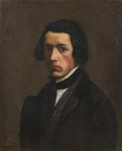 SCOHY Jean 1824-1897,AUTOPORTRAIT,1840,Jean-Mark Delvaux FR 2018-12-13