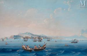 SCOPPA Giuseppe Gustavo 1856-1940,Pêcheurs dans la baie de Naples,Millon & Associés FR 2023-11-23