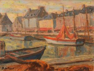 Scorțescu Paul 1895-1976,Port in Brittany,Artmark RO 2024-01-31