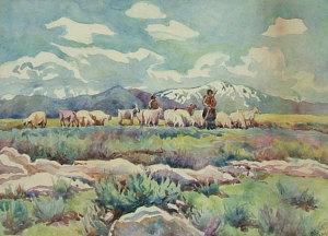 SCOTT C,Goat herders on an alpine plateau,1922,Rosebery's GB 2010-10-05