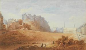 SCOTT Caroline Lucy 1784-1857,A view of Edinburgh Castle and the Royal Instituti,Bonhams 2023-05-17