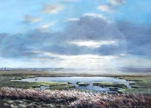 SCOTT David Montagu 1945-2001,Marshland scene under grey clouds,Lacy Scott & Knight GB 2011-06-11