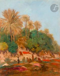 SCOTT DE PLAGNOLLES Georges Bertin, dit 1873-1942,Lavandières au bord de l'Oued,Ader FR 2024-02-16