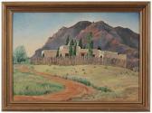 SCOTT Dorothy Carnie 1903-1993,House on the Mesa,1939,Brunk Auctions US 2014-07-12