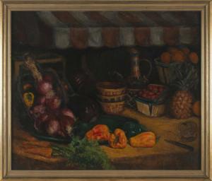 SCOTT Edith Alice 1877-1978,Still life of fruits and vegetables,Eldred's US 2023-03-23
