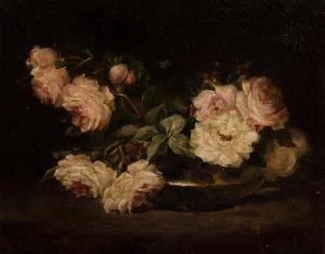 SCOTT Emily Maria Spafard 1832-1915,Still Life with Roses,Shannon's US 2017-01-19