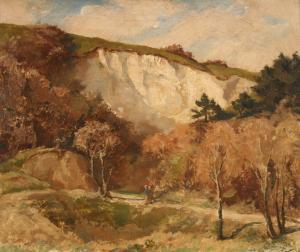 SCOTT EUPHEMIA,View of a Chalk Pit near Steyning with Figures wal,Tooveys Auction GB 2010-01-01
