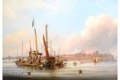 SCOTT John 1844-1866,Moored fishing vessels and figures in Blyth harbou,1850,Tennant's GB 2015-07-17