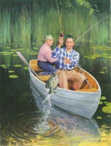 SCOTT John W. 1907-1987,Pan Fishing,Clars Auction Gallery US 2019-11-16