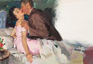 SCOTT John W. 1907-1987,Passionate Embrace,Swann Galleries US 2021-12-16
