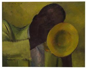 SCOTT Jonathan 1914-1995,Trumpet Player N.d.,Los Angeles Modern Auctions US 2020-10-18