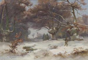 SCOTT KINNEAR James 1846-1917,Scottish Sportsman in a Winter landscape,Tennant's GB 2020-01-11