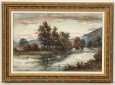 SCOTT KINNEAR James 1846-1917,SUNSET ON THE RIVER FORTH AT ABERFOYLE,1907,McTear's GB 2015-10-18