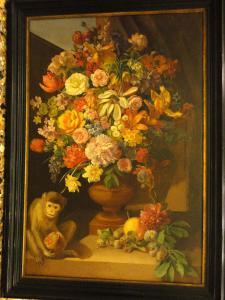SCOTT L 1838,Vaso di fiori con scimmia emelograno,Boetto IT 2010-11-29