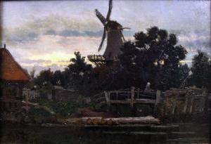 SCOTT Robert Bagge 1886-1896,The Saw Mill, Sunset,Canterbury Auction GB 2008-03-18