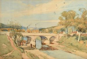 SCOTT Thomas 1859-1927,Leader Bridge, Earlston,1889,John Nicholson GB 2024-01-24