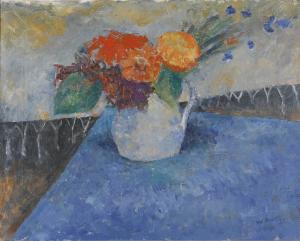 SCOTT William 1913-1989,FLOWERS ON A BLUE CLOTH,Sotheby's GB 2016-11-22