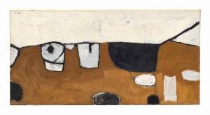 SCOTT William,Still Life on Black Table I (Landscape Still Life),1956,Christie's 2016-06-20