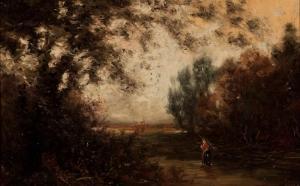 SCOTTISH SCHOOL,FIGURE IN A WOODED LANDSCAPE,McTear's GB 2014-01-30