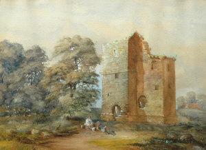 SCOTTISH SCHOOL,Figures before a ruined castle,Shapes Auctioneers & Valuers GB 2007-11-03