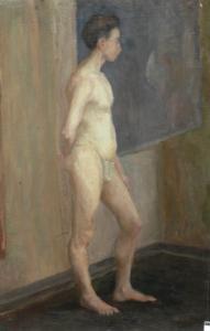 SCOTTISH SCHOOL,Male nude, full length,Shapes Auctioneers & Valuers GB 2008-02-02
