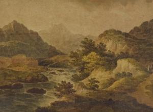 SCOTTISH SCHOOL,mountain landscape,19th century,Burstow and Hewett GB 2019-02-20