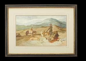 SCOTTISH SCHOOL,Resting After the Hunt,New Orleans Auction US 2015-08-22