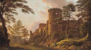 SCOTTISH SCHOOL,View of Bothwell Castle, with figures by a fire in,Christie's GB 2006-10-26