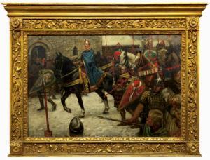 SCOTTO Luigi 1900-1900,SOLDIERS WALKING IN THE TOWN,New Art Est-Ouest Auctions JP 2008-03-08