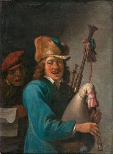 SCOUGALL David 1610-1680,Bag Pipe Player,Stahl DE 2017-12-02