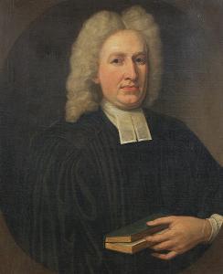 SCOUGALL John 1645-1737,Rev Dr William Carlyle, half length, holding a book,Bonhams GB 2007-11-15
