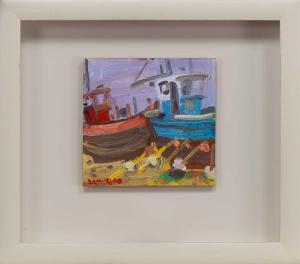 SCOULLER Glen 1950,RED AND BLUE BOATS, HASTINGS,McTear's GB 2023-12-14