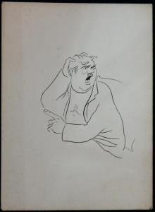 SCUOLA AUSTRALIANA,Caricature of a Man in Bed,Theodore Bruce AU 2016-10-30