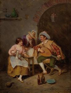 SCUOLA DI MONACO,Tavern scene,1893,Galerie Koller CH 2017-03-29