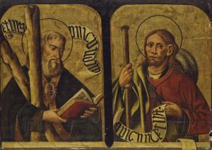 SCUOLA DI SIVIGLIA,Saint André et saint Jacques,1500,Christie's GB 2012-06-21