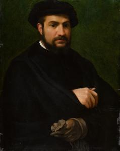 SCUOLA FERRARESE,Portrait of a bearded man holding a glove,16th century,Sotheby's GB 2022-12-08