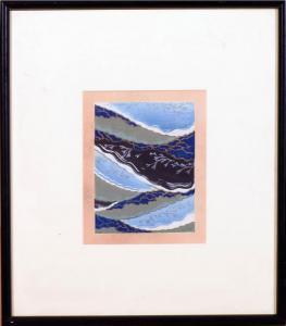 SCUOLA GIAPPONESE,landscape in shades of blue,Tring Market Auctions GB 2017-03-10