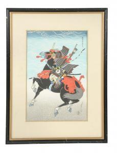 SCUOLA GIAPPONESE,Samurai warrior on horseback,Dreweatts GB 2015-02-25