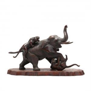 SCUOLA GIAPPONESE,Tigers Attacking an Elephant,Leland Little US 2019-06-15