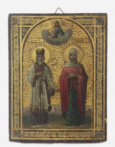 SCUOLA GRECO RUSSA,Zachariasz i Elżbieta wizerunek rodziców św. Jana ,1910,Rempex PL 2016-11-16