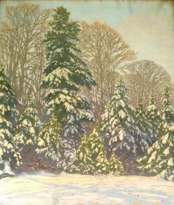 SCUOLA MODERNA,L'orée d'un bois sous la neige,1913,Damien Leclere FR 2018-09-27