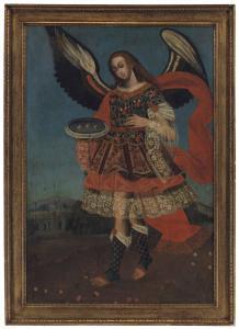 Scuola Peruviana,Angel with the Garment and Dice,18th century,Christie's GB 2017-11-21