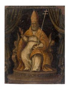 SCUOLA SARDA,L'évêque Lucifer de Cagliari,17th century,Aguttes FR 2018-11-13