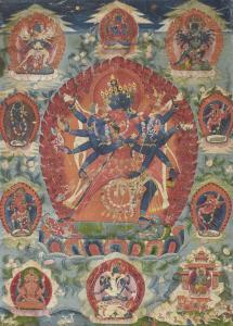 SCUOLA TIBETANA,THANGKA REPRESENTANT SAMVARA,Christie's GB 2018-12-12