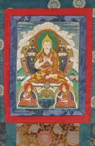 SCUOLA TIBETANA,The Buddhist image depicting a Lama seated at cent,Chait US 2016-09-25