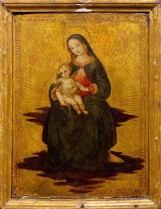 Scuola Umbra,The Virgin and Child in the celestial realm,Galerie Koller CH 2018-09-28