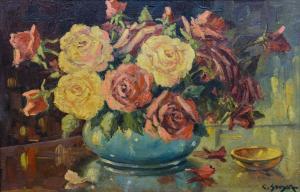 SDOYA Carlo 1914-1996,Still Life Roses,5th Avenue Auctioneers ZA 2023-04-16